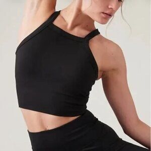 NWOT Athleta Aurora High Neck V Back Tank M, Black
